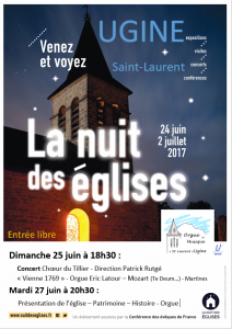 Affiche Nuit des Eglises 2017